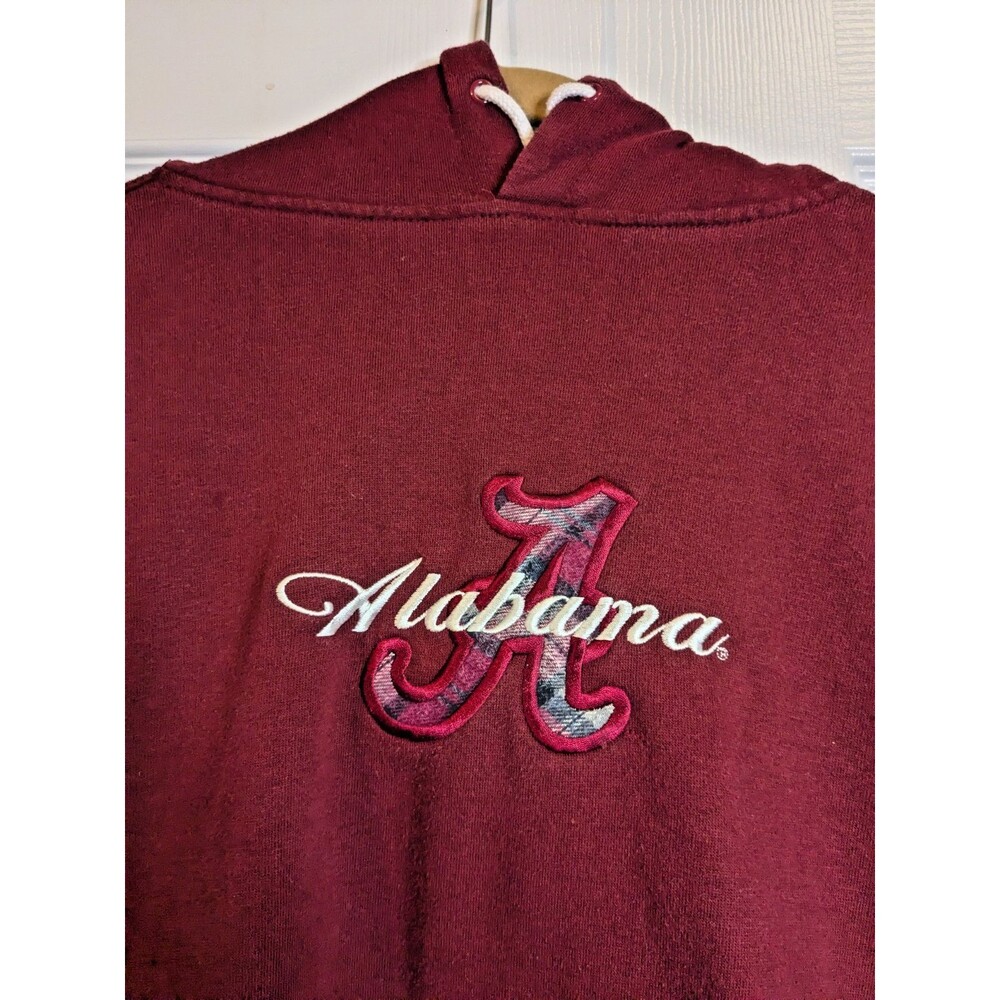 Alabama Crimson Tide Hoodie Womens XL 16/18 Burgundy Embroidered A Logo Pullover